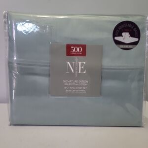 NE Signature Sateen Egyptian Cotton Sheet Set - Soft Blue